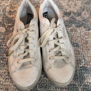 adidas white leather sleek Low-Top Sneakers